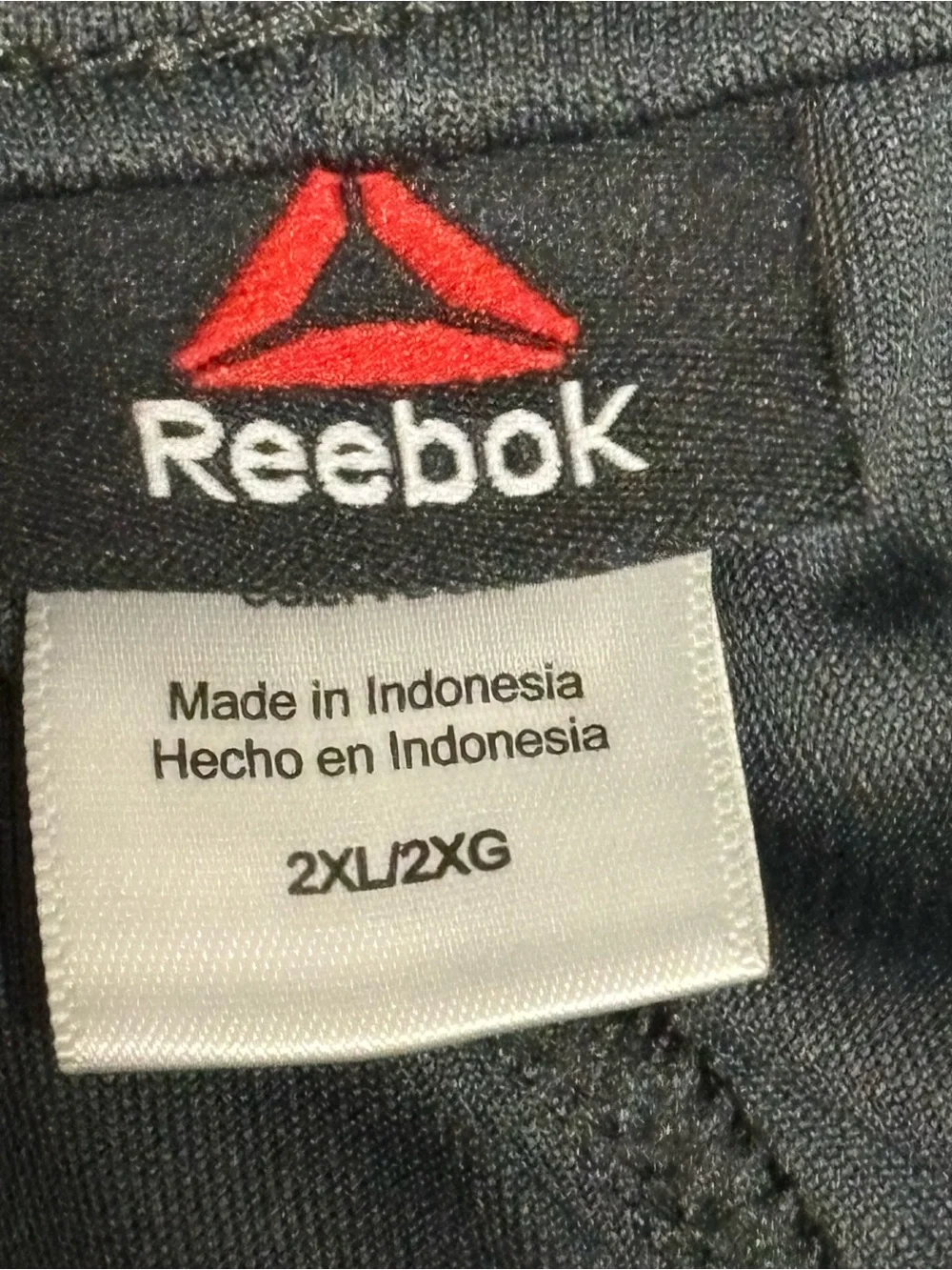 Reebok Black Athletic Shorts with Green Drawstring